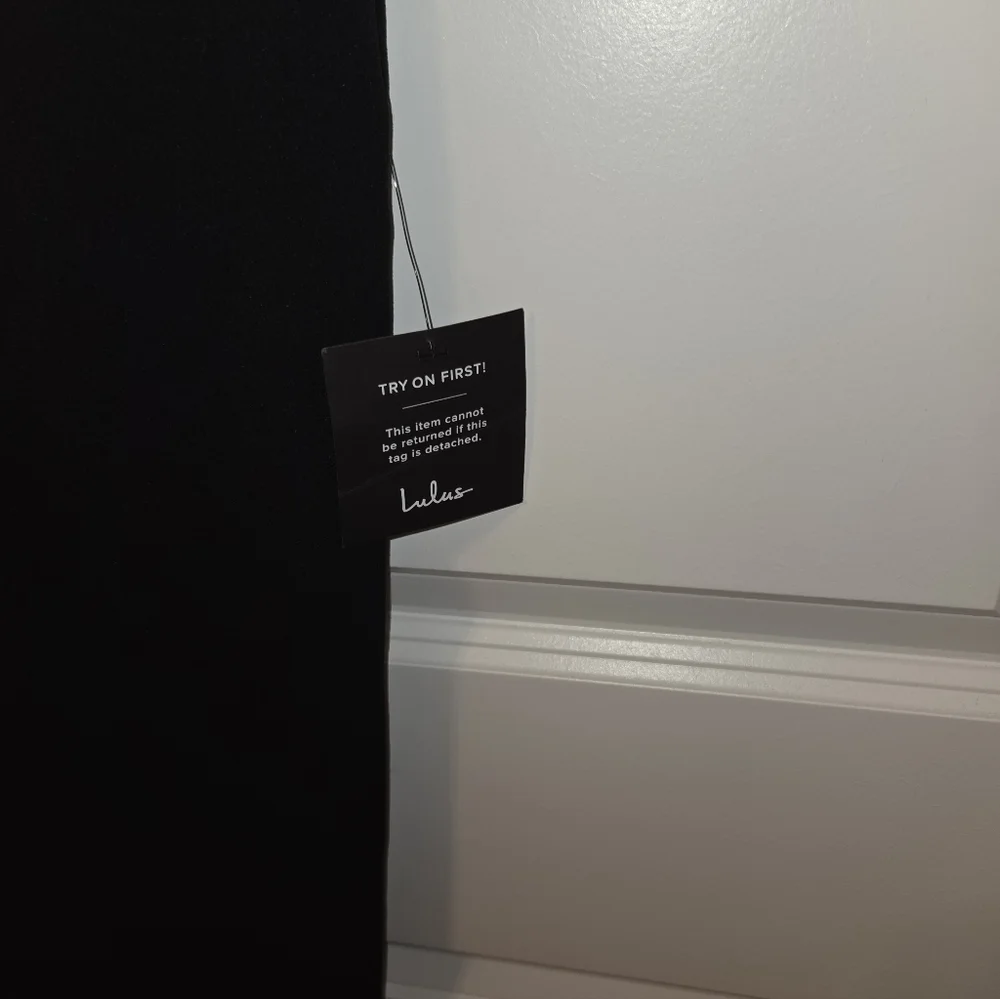 Lulu's One Shoulder Black Dress - Picture 4 of 7